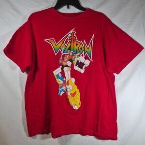 Voltron Legendary Defender XL Red Graphic T Shirt Anime Robot Lion